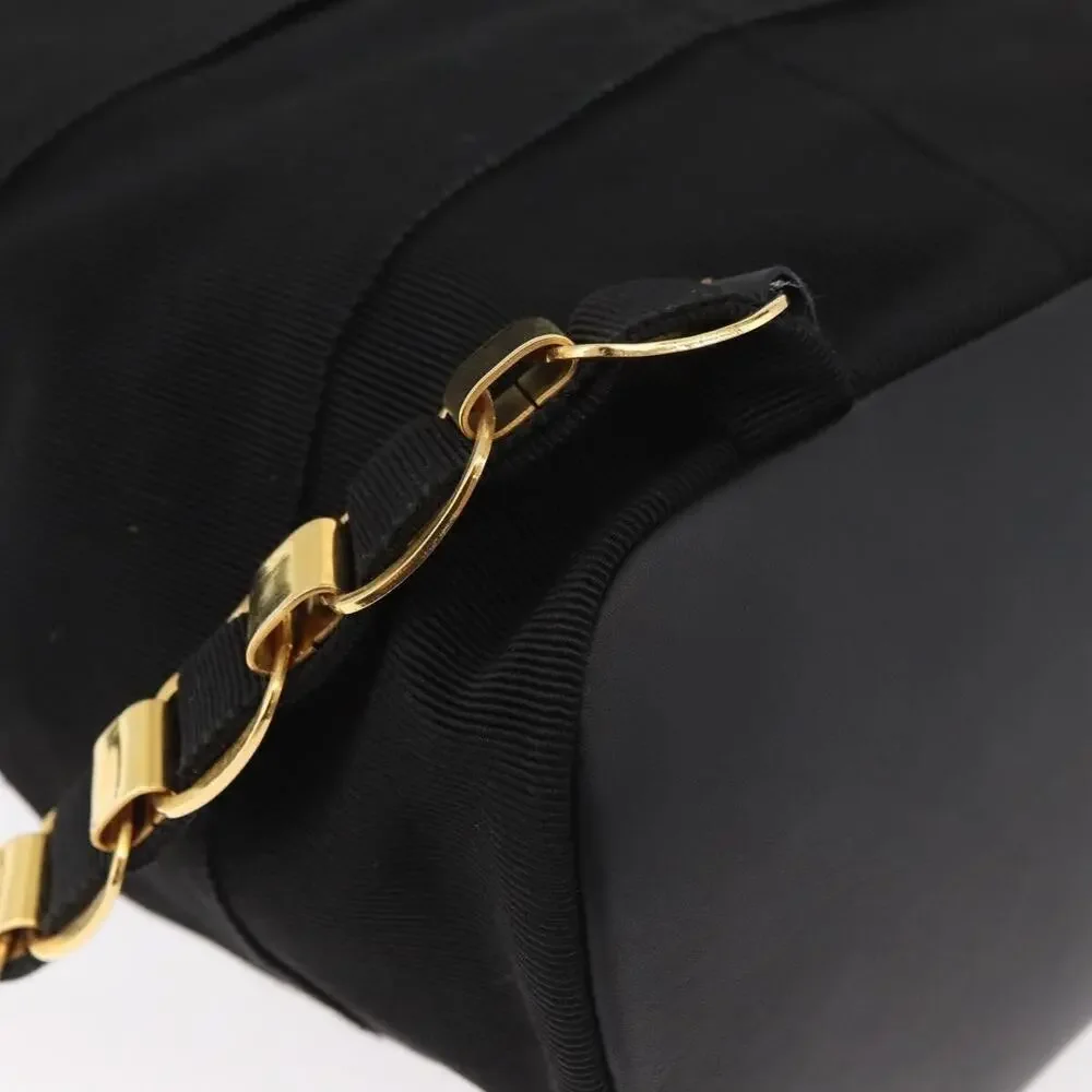 Salvatore Ferragamo Vara Chain Backpack Black